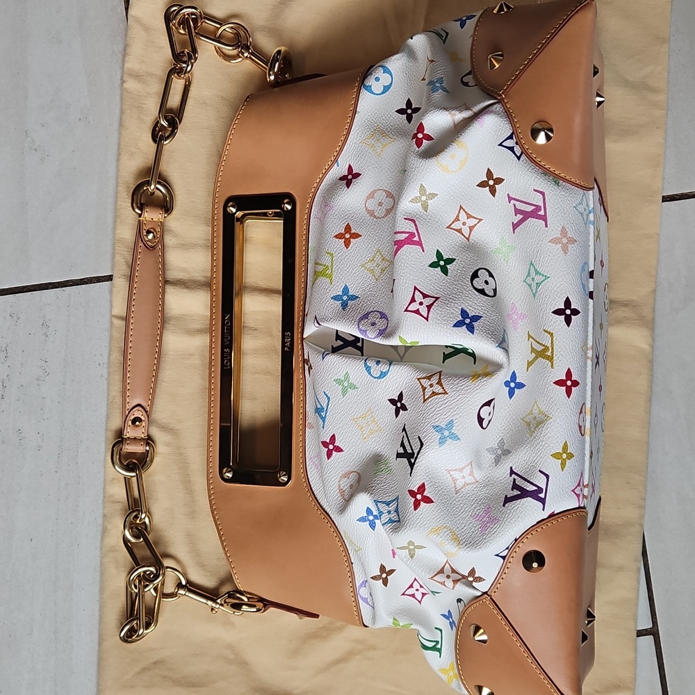 ๐Louis Vuitton Murakami Judy GM White Multicolor Monogram Bag - Picture 3 of 16
